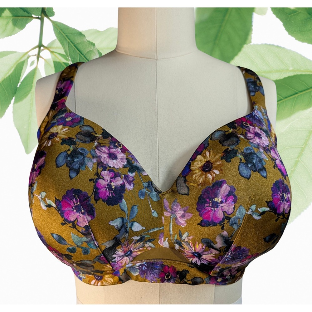 Cacique Floral Full Coverage Maximum Support Bra … - image 2